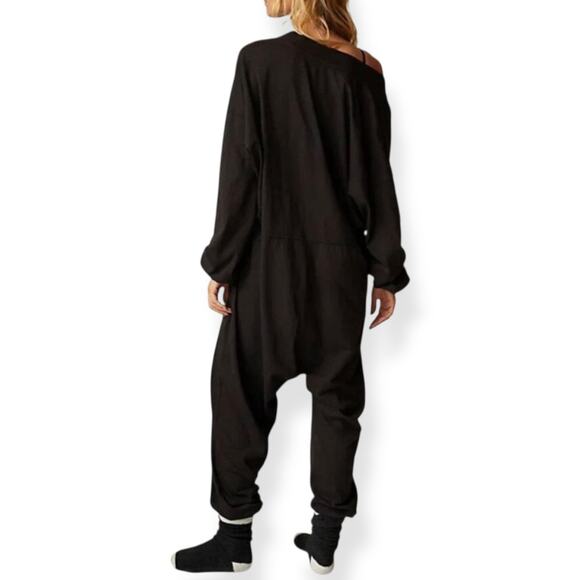 NWT Intimately Free People women's black Just Because onesie jumpsuit Small - Picture 3 of 16